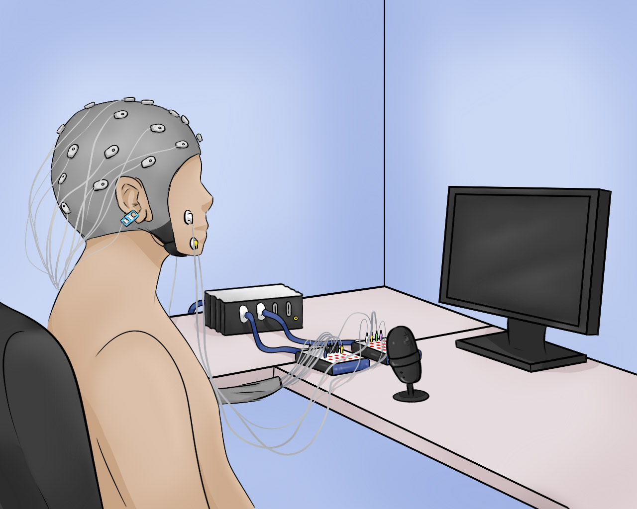 ALS patient participating in speech study